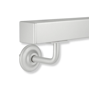 Poręcz Schodowa Ścienna KWADRATOWA Stal Barierka Schody  Srebrna 300cm